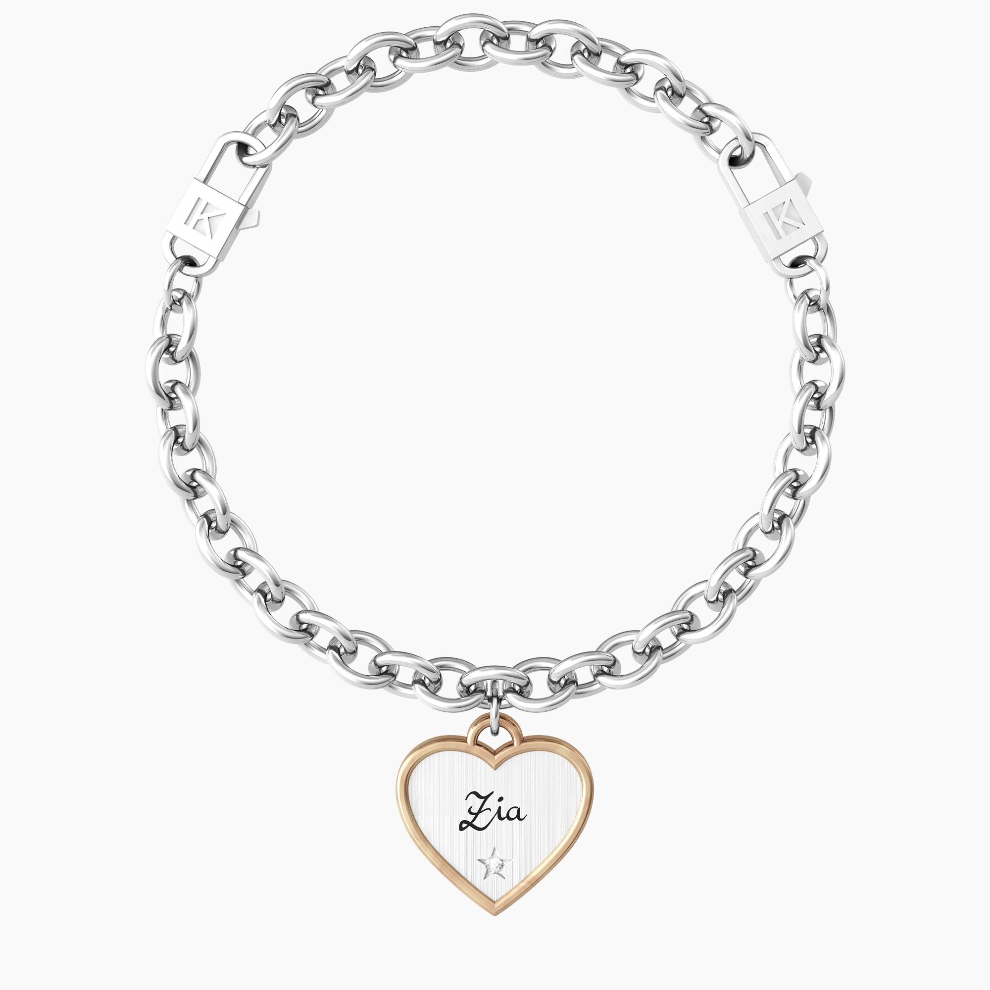 Bracciale zia con ciondolo cuore