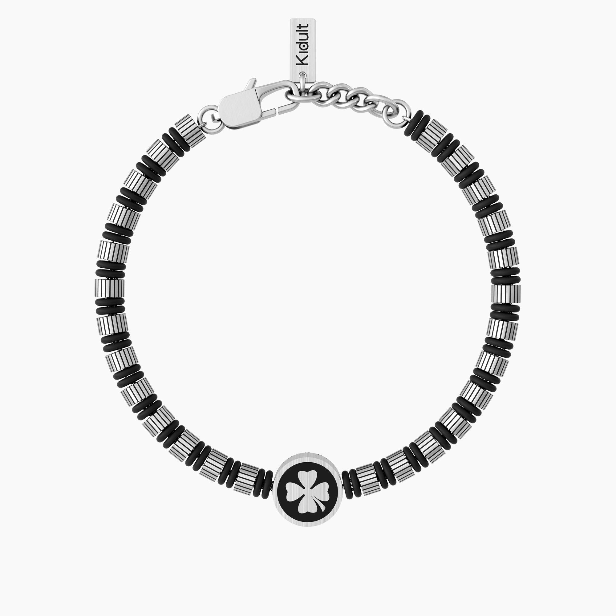 Bracciale da uomo con quadrifoglio