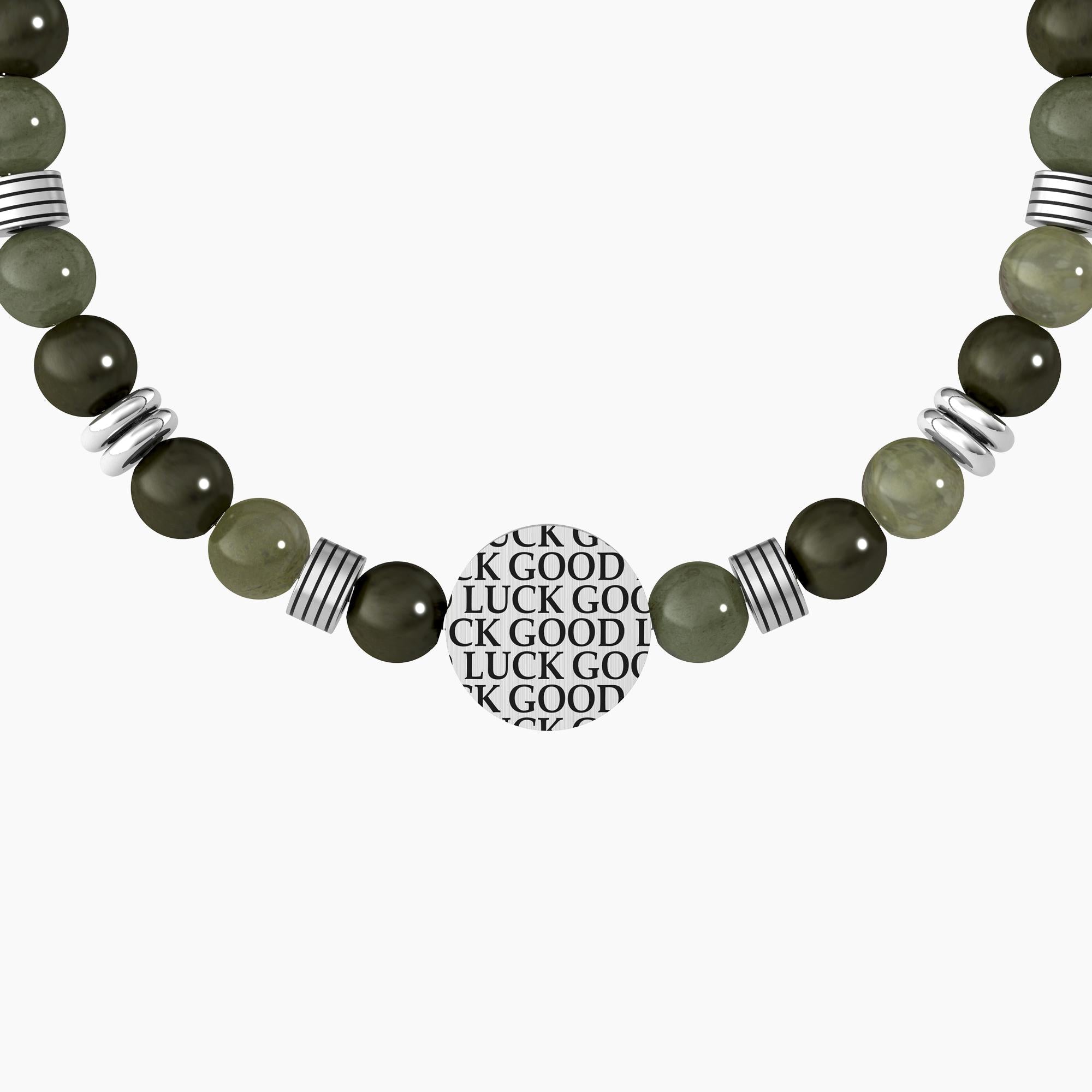 Bracciale elastico da uomo con Quadrifoglio