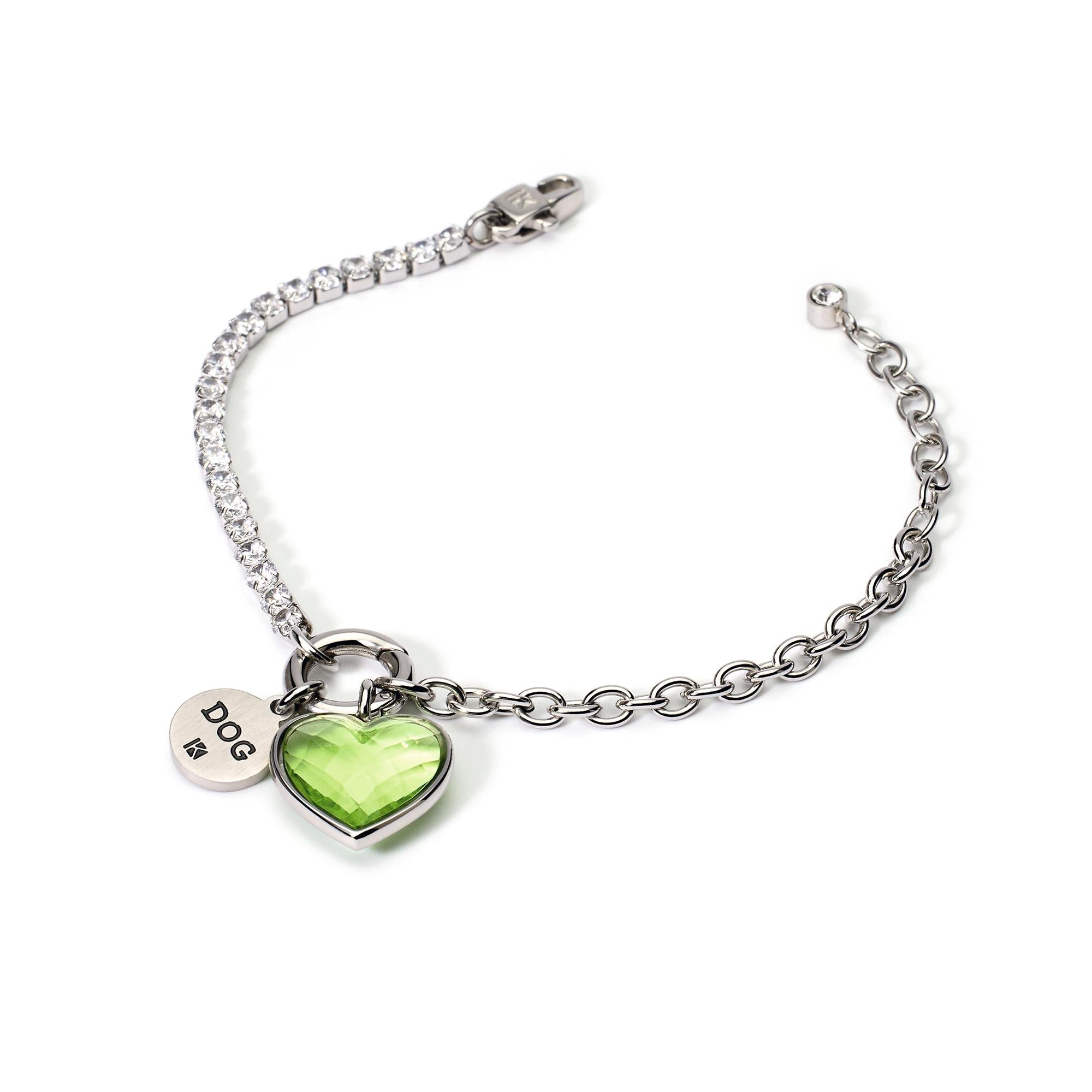Bracciale componibile in acciaio con zirconi