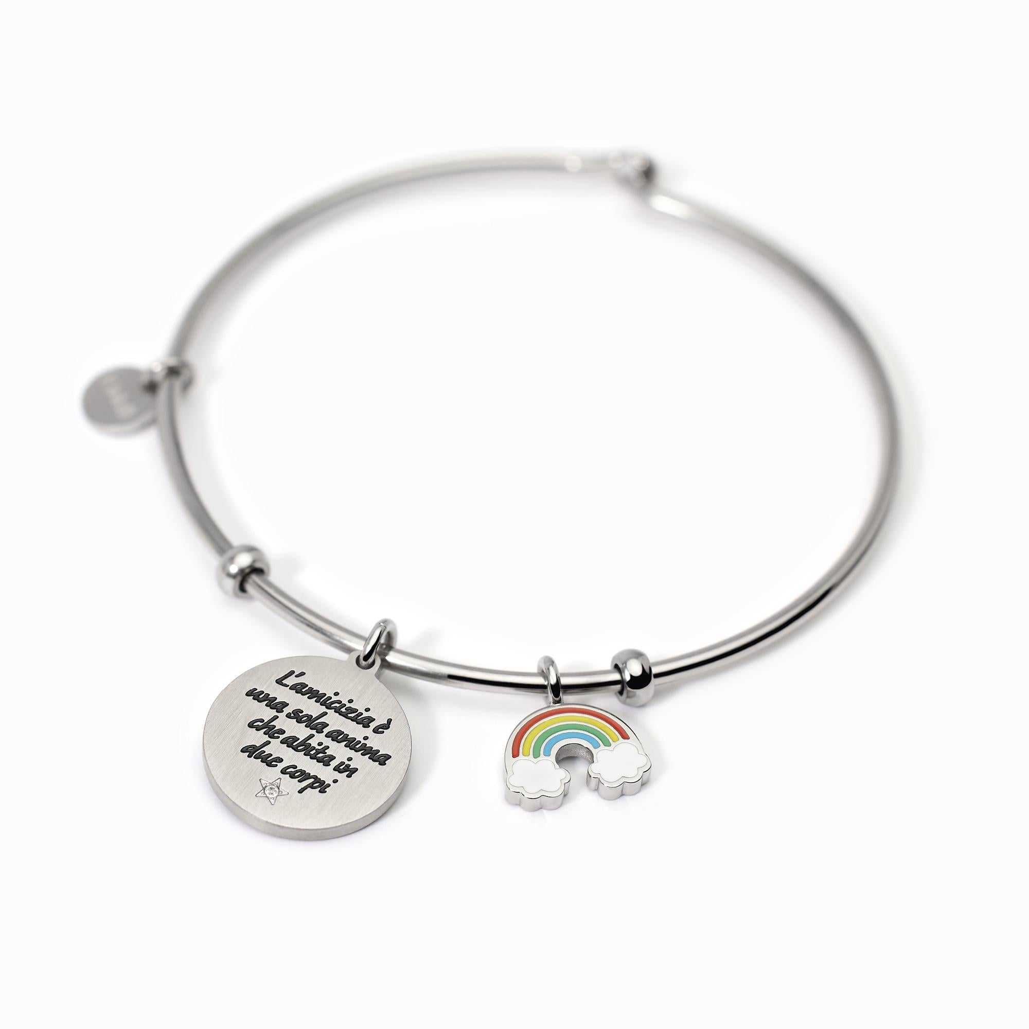 Bracciale rigido componibile in acciaio taglia s