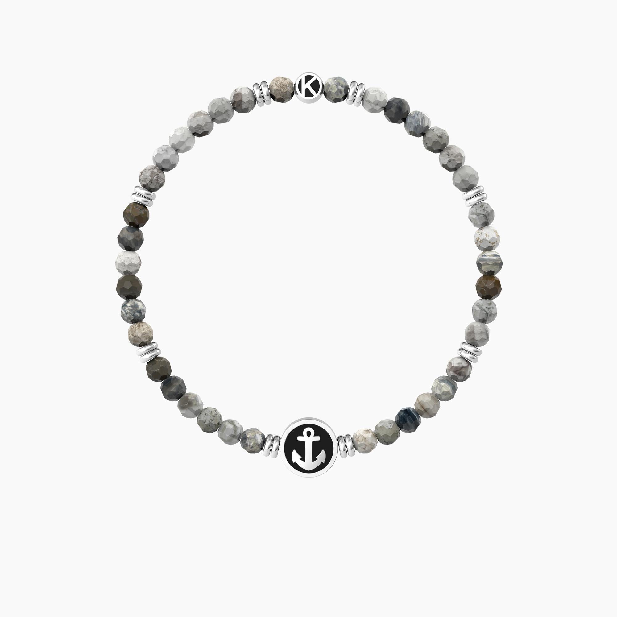 Bracciale elastico da uomo con ancora