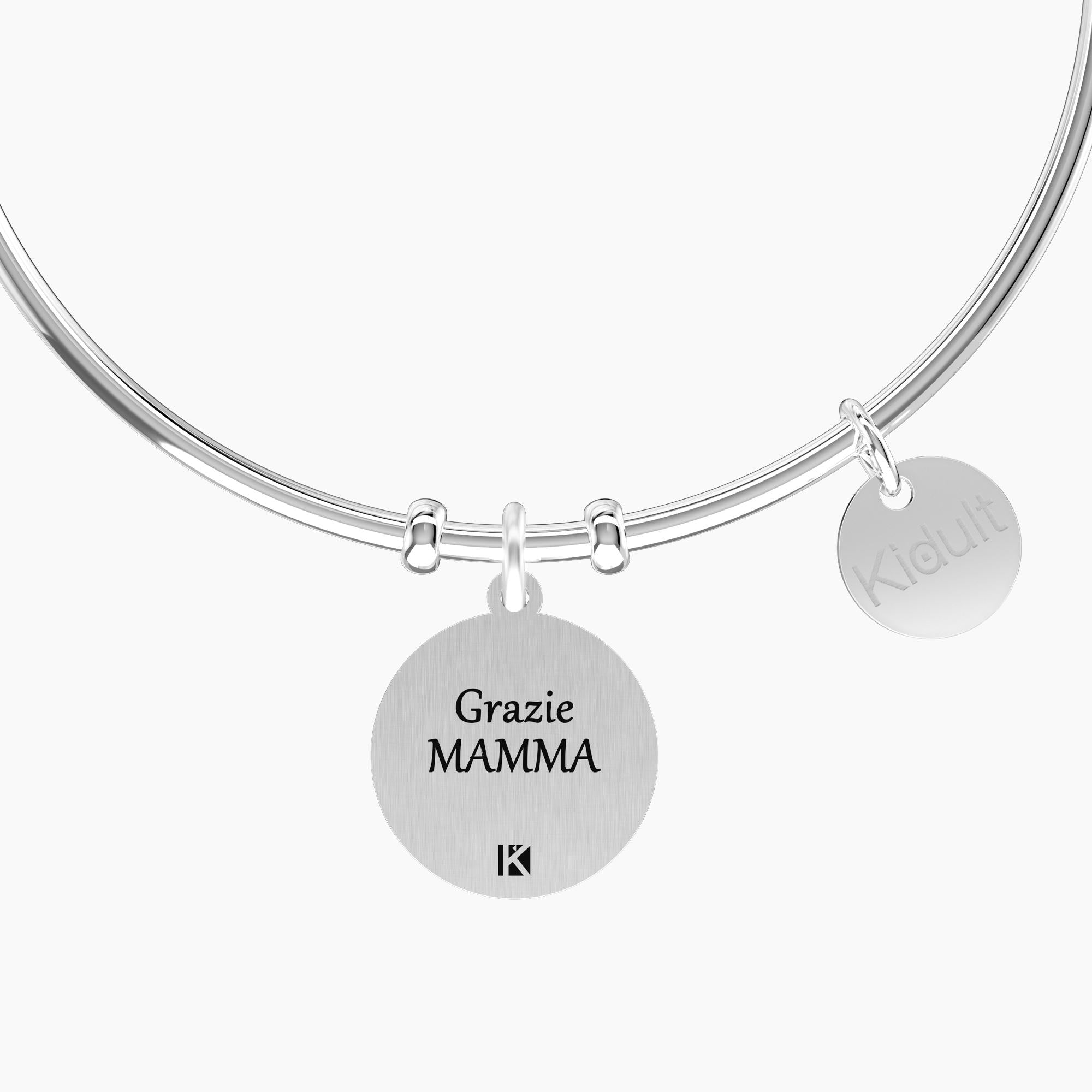 Bracciale rigido con ciondolo Mamma