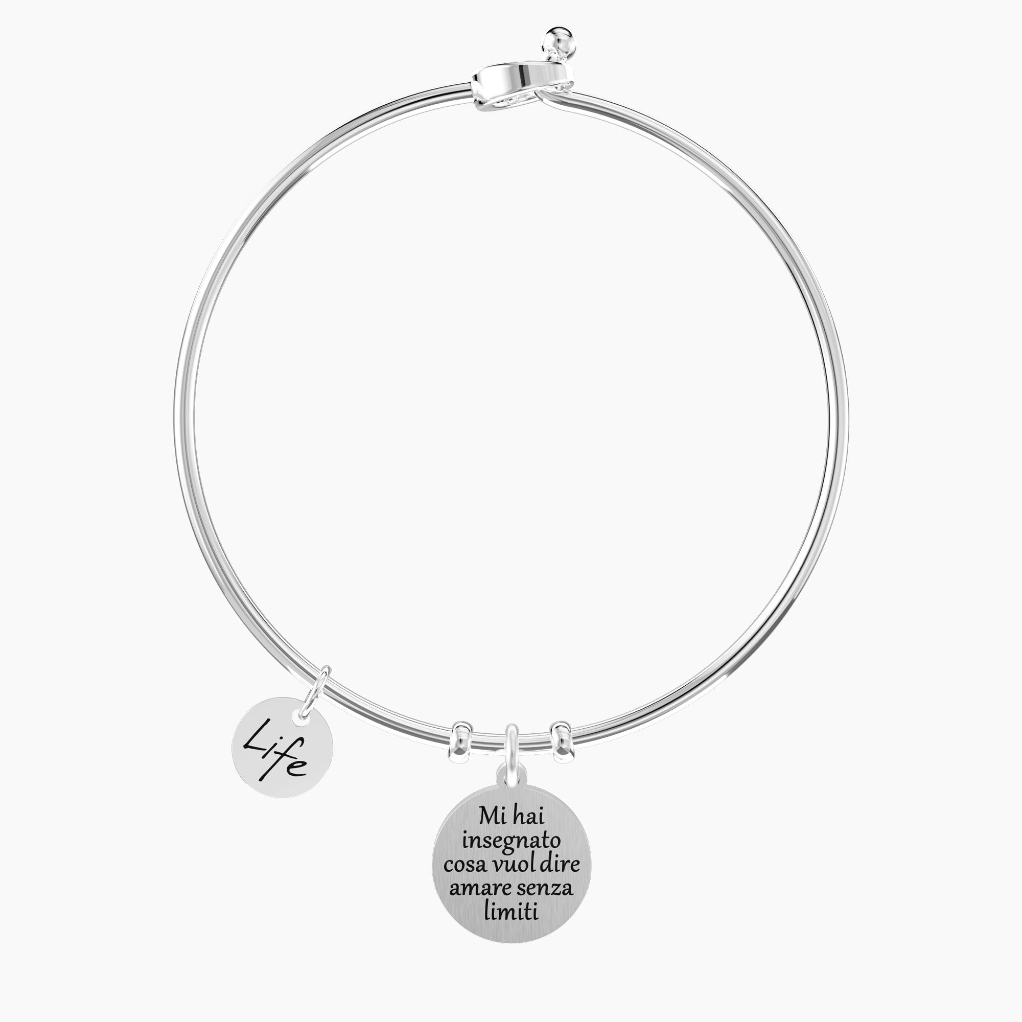 Bracciale rigido con ciondolo Mamma