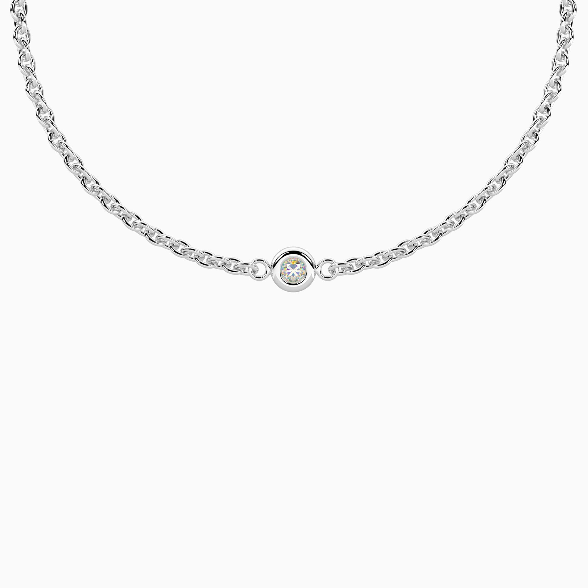 Bracciale infinity con diamante lab-grown