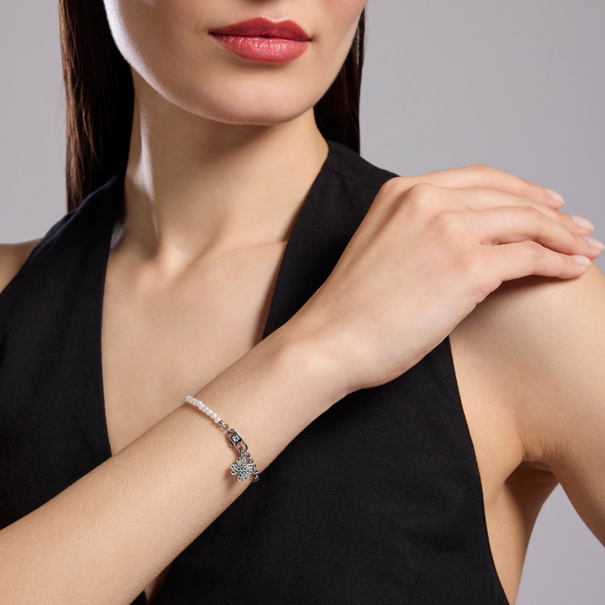 Bracciale componibile con perle conchiglia
