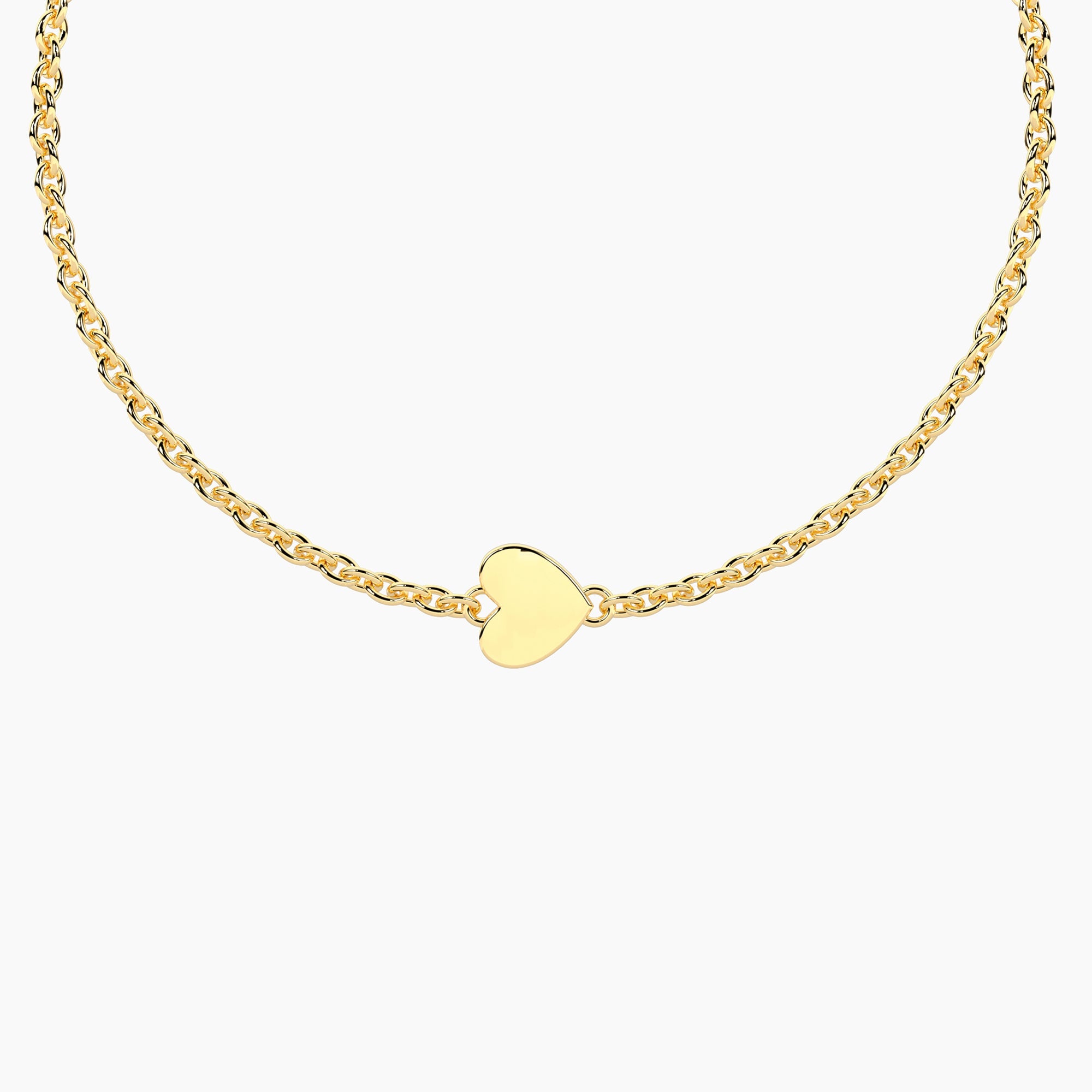 Bracciale Infinity in acciaio dorato con cuore