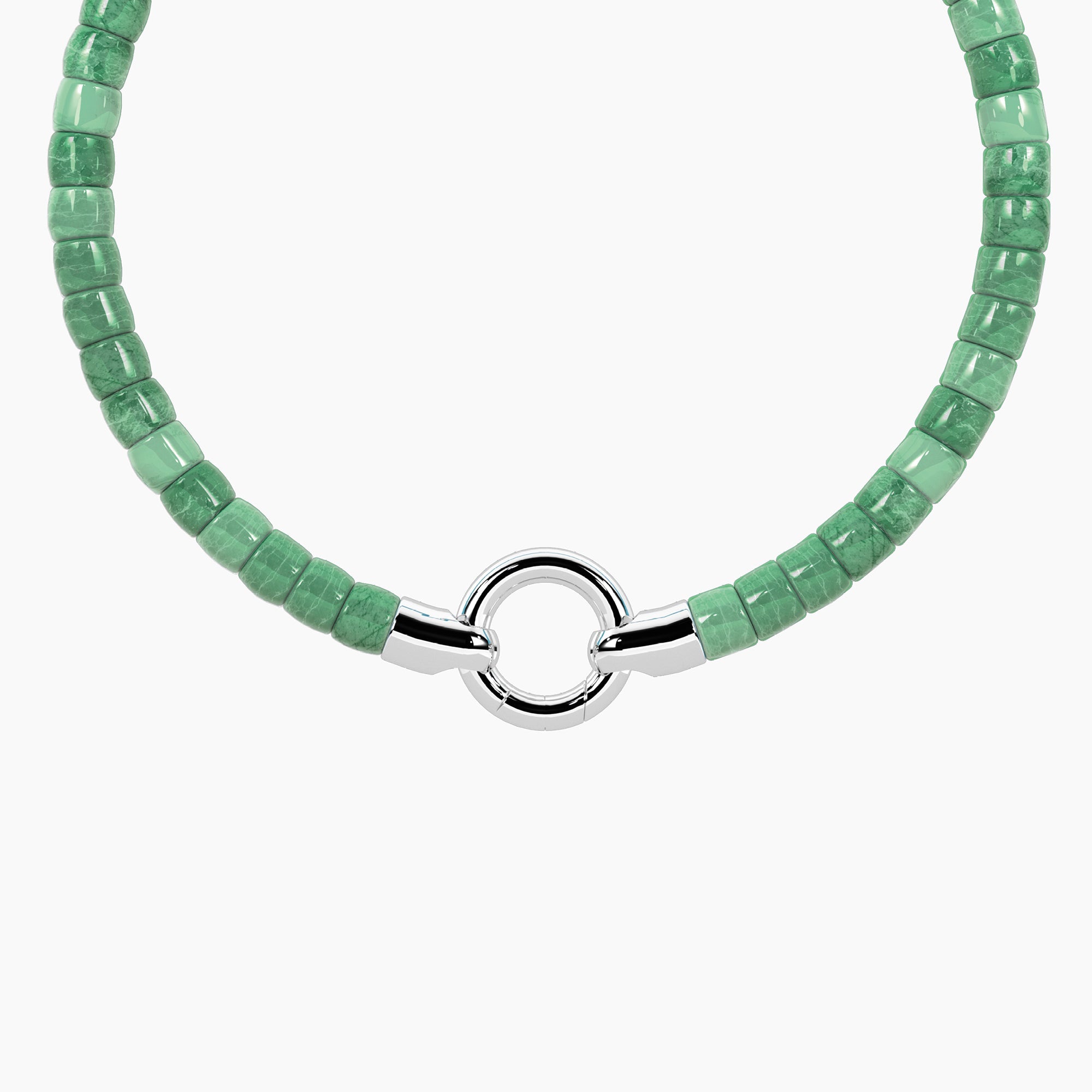 Bracciale componibile con conchiglie verdi