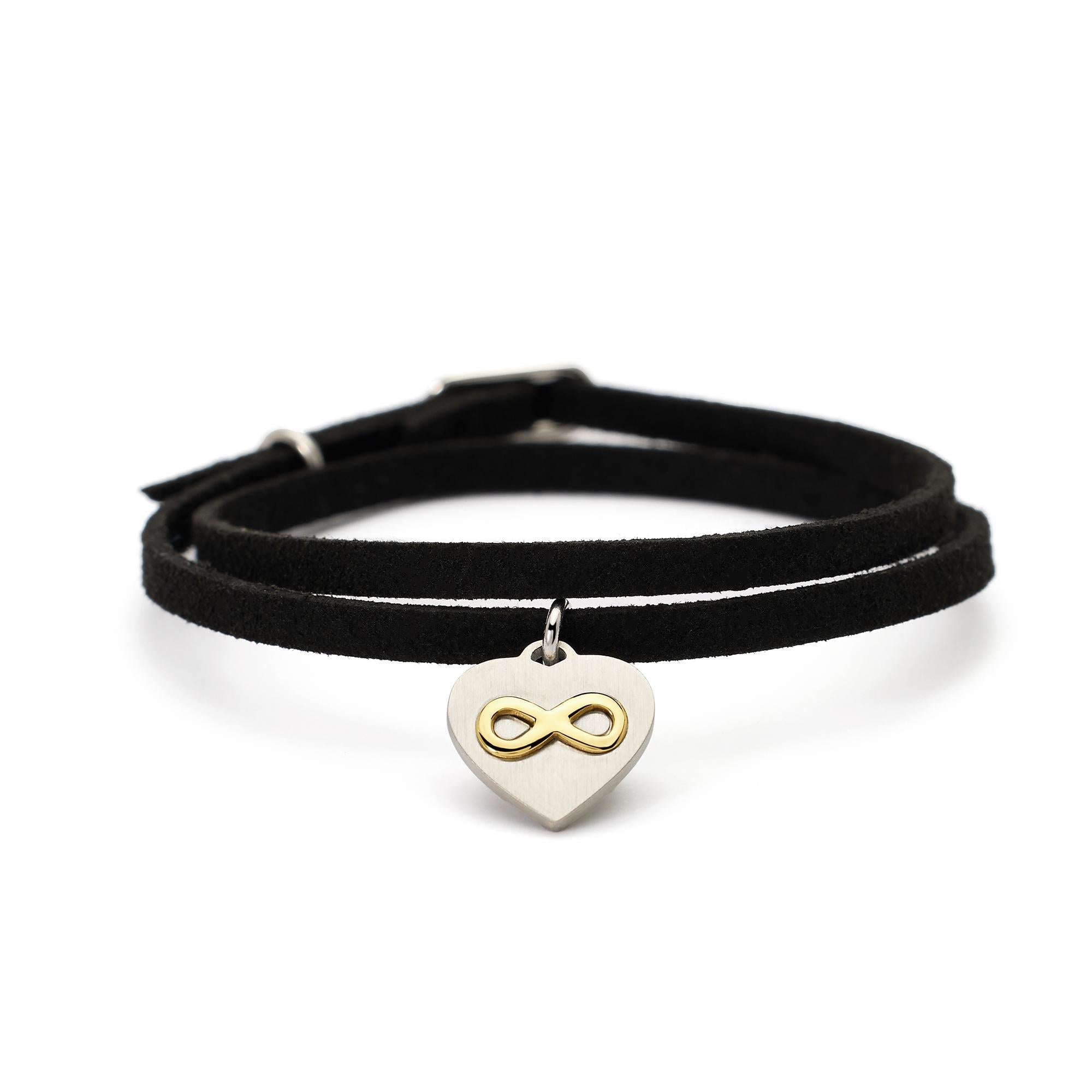 Choker da donna componibile in camoscio nero