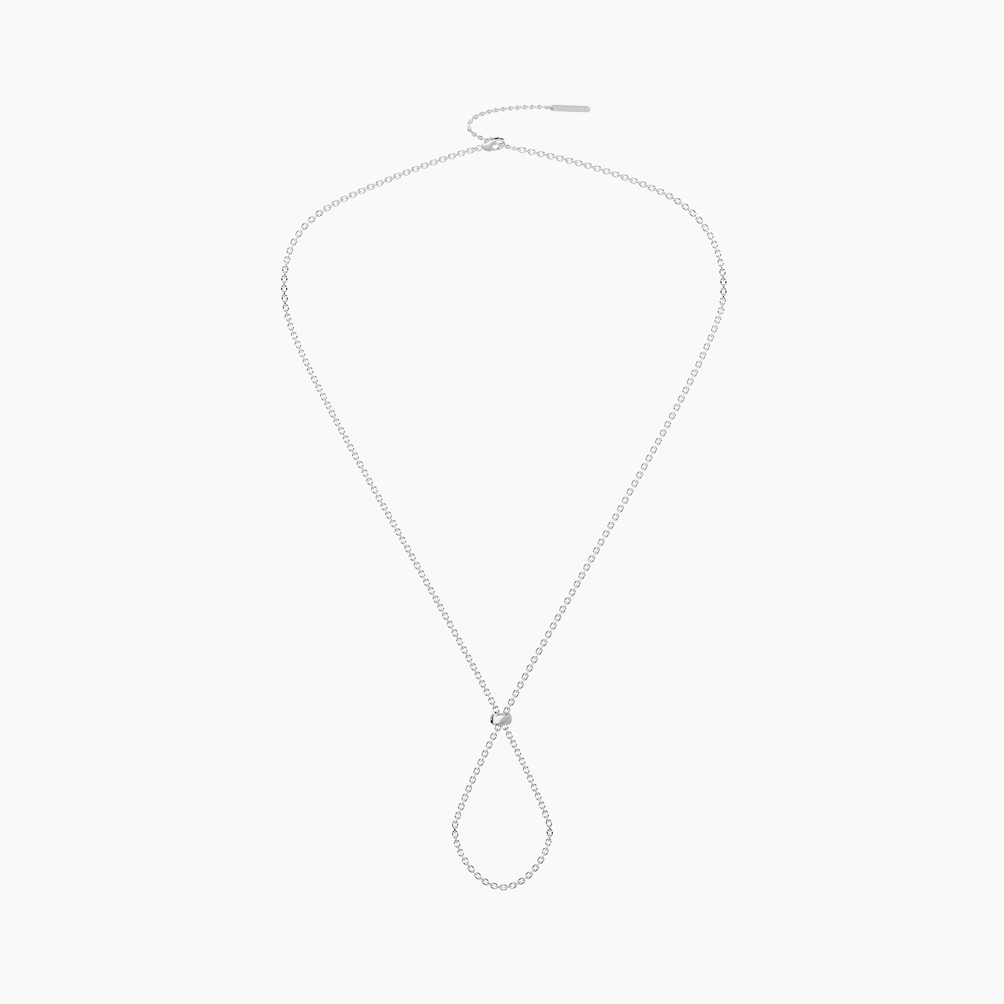 Collana componibile in acciaio con catena diamantata