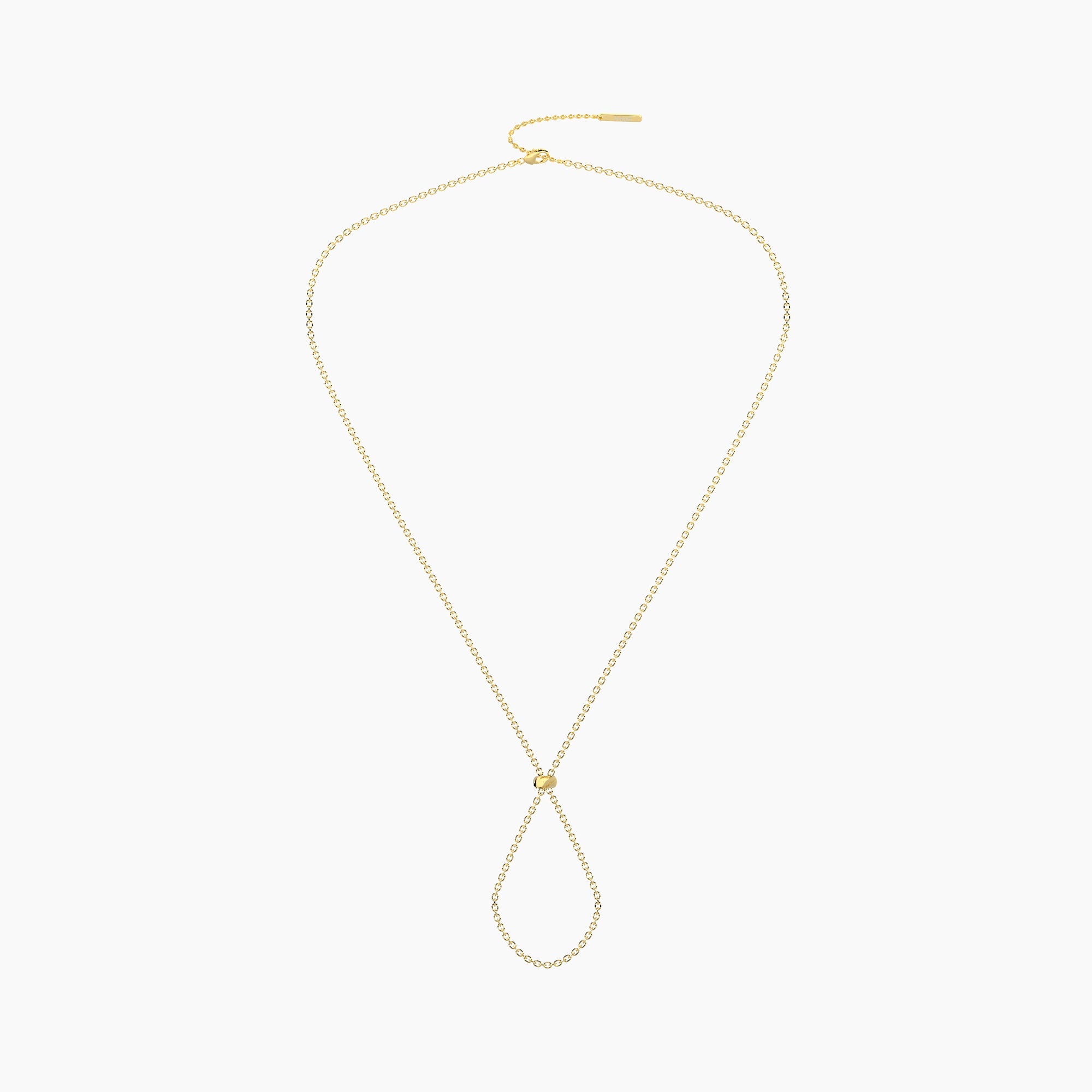 Collana componibile dorata in acciaio con catena diamantata