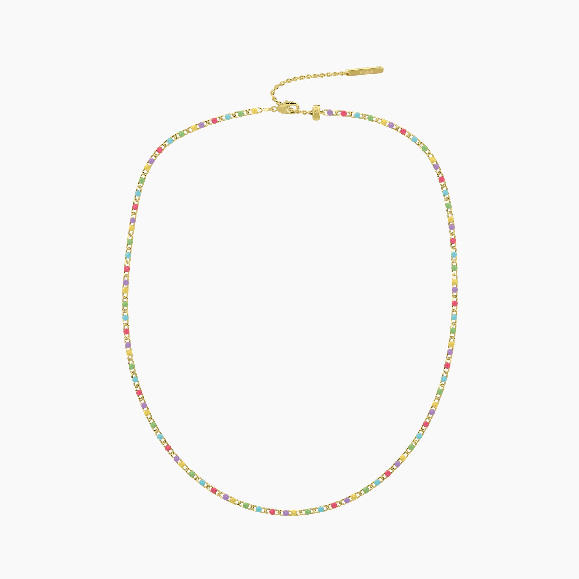 Girocollo componibile in acciaio dorato multicolor