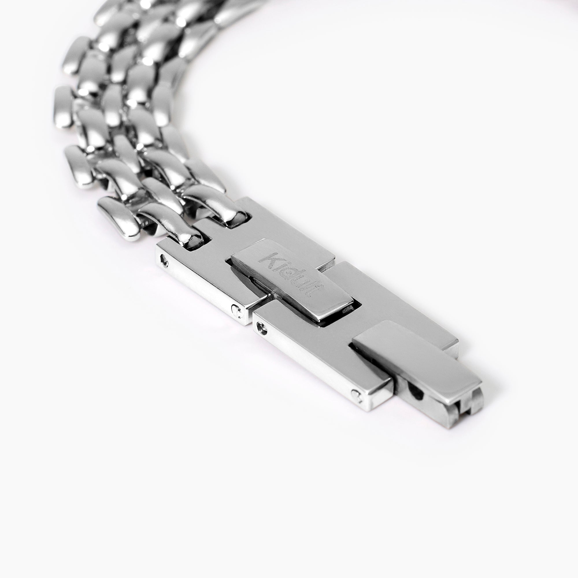 Bracciale a catena donna in acciaio argentato