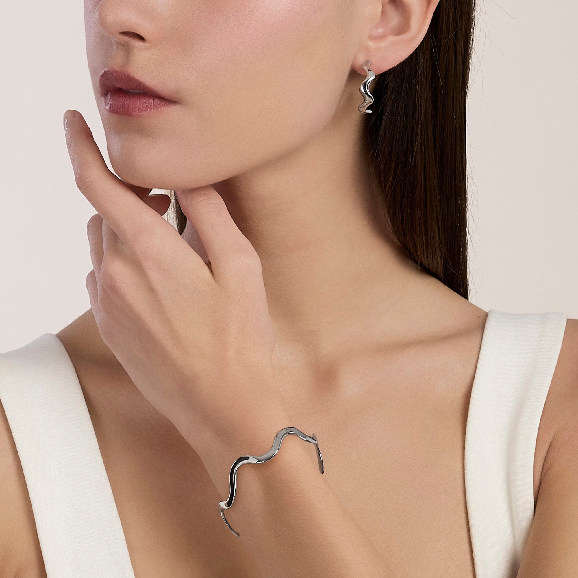 Bracciale schiava ondulato