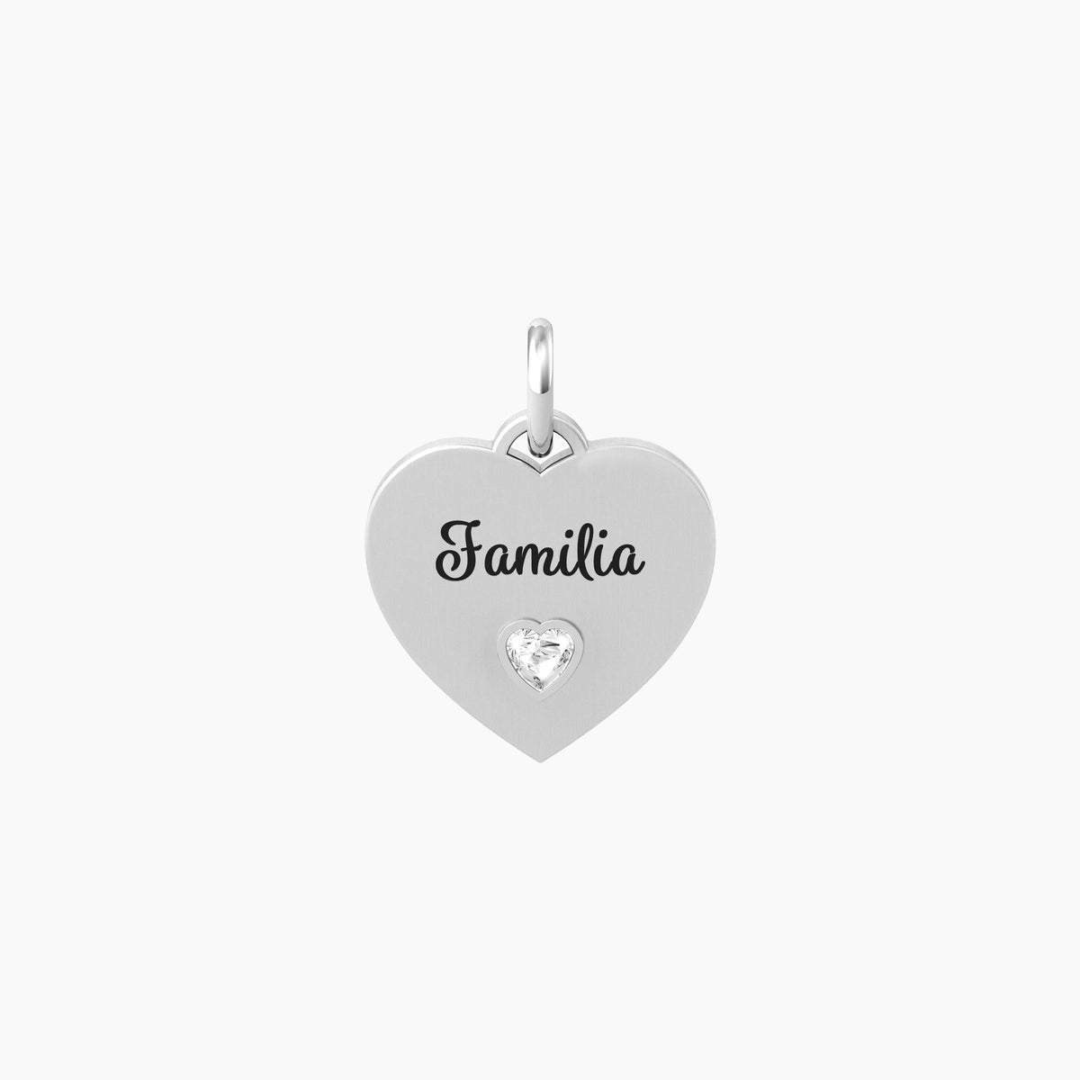 Ciondolo cuore con scritta Familia
