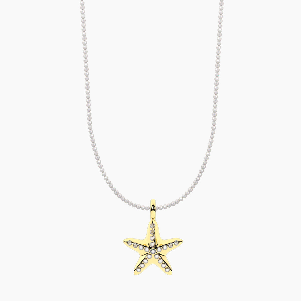 Collana SEÑORITA con perle conchiglia e ciondolo STARFISH