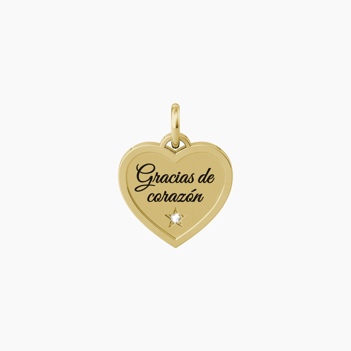 Ciondolo dorato Grazie di cuore
