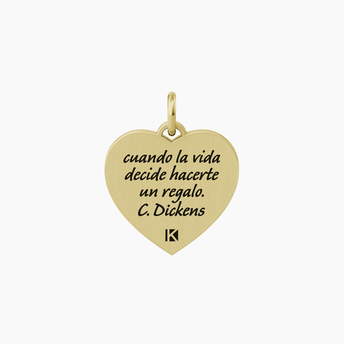 Ciondolo dorato con scritta Dickens