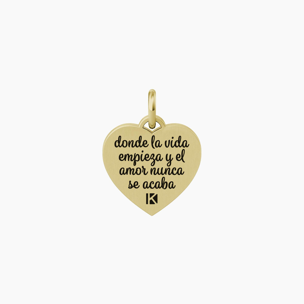Ciondolo dorato con scritta Famiglia