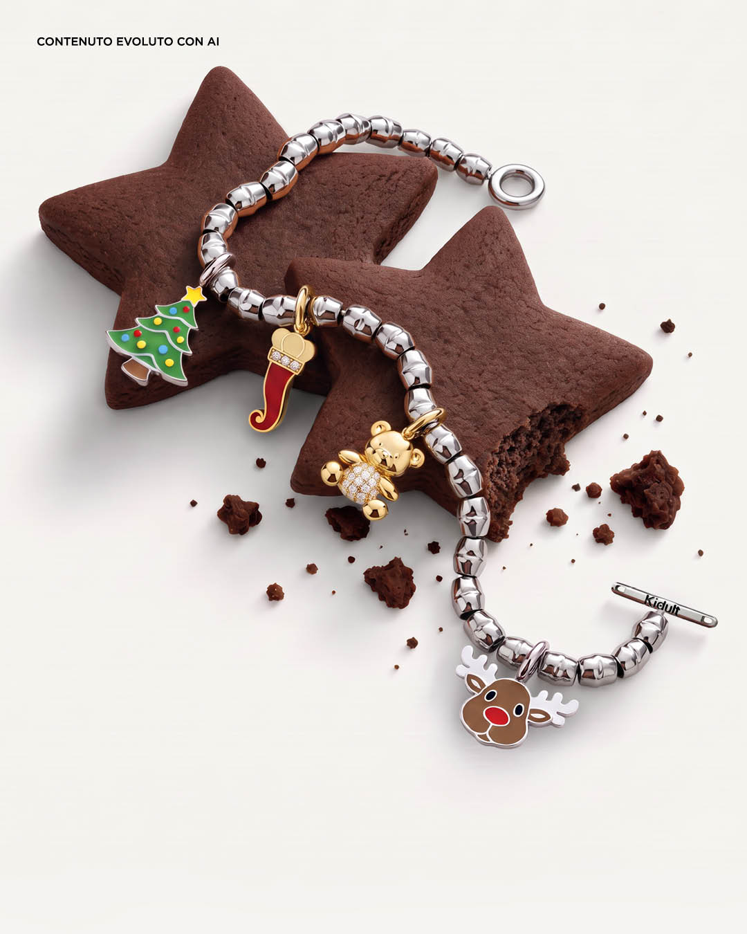Best seller: bracciale PEPITE By You Collection con ciondoli natalizi
